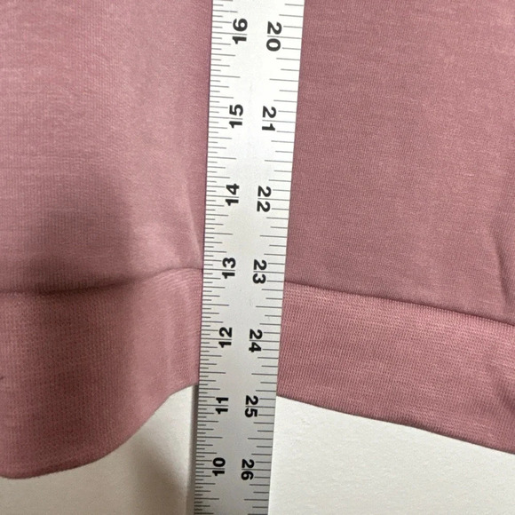 Madewell MWL Superbrushed Mauve Gray Colorblock Easygoing Sweatshirt Size L - Picture 12 of 15